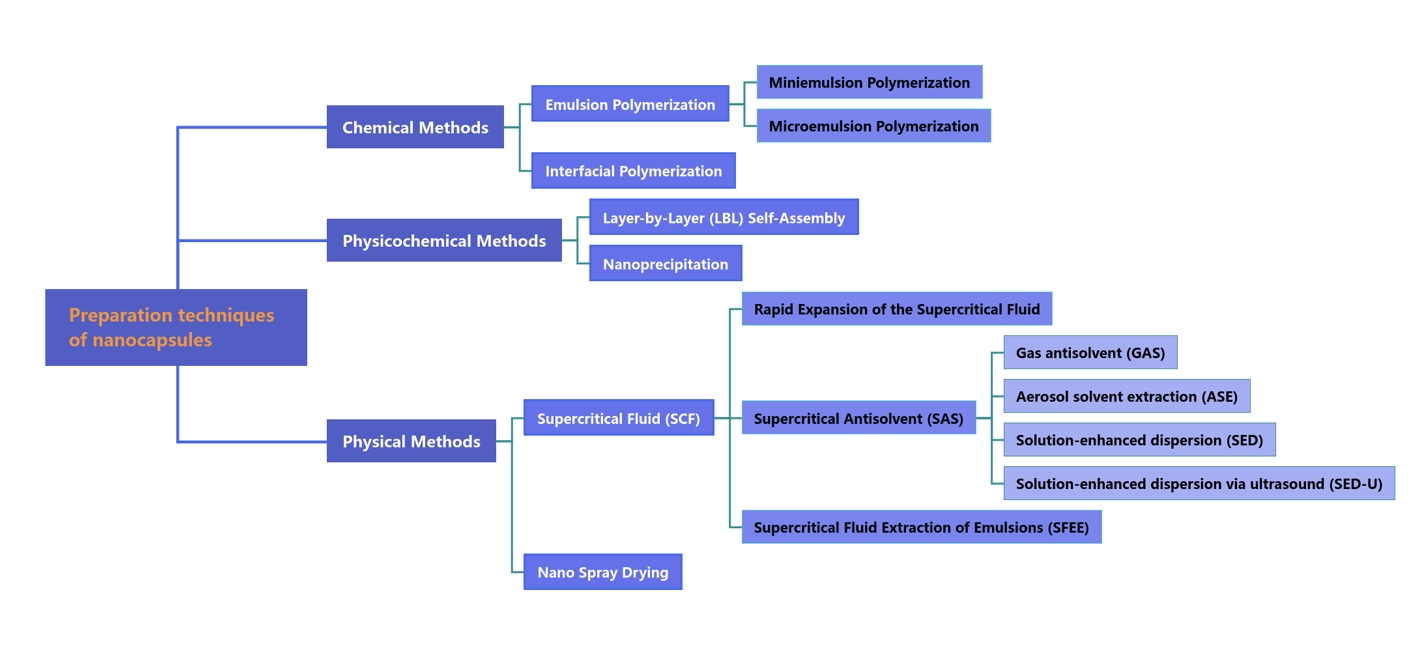 Fig.2 Nanocapsule fabrication methods.