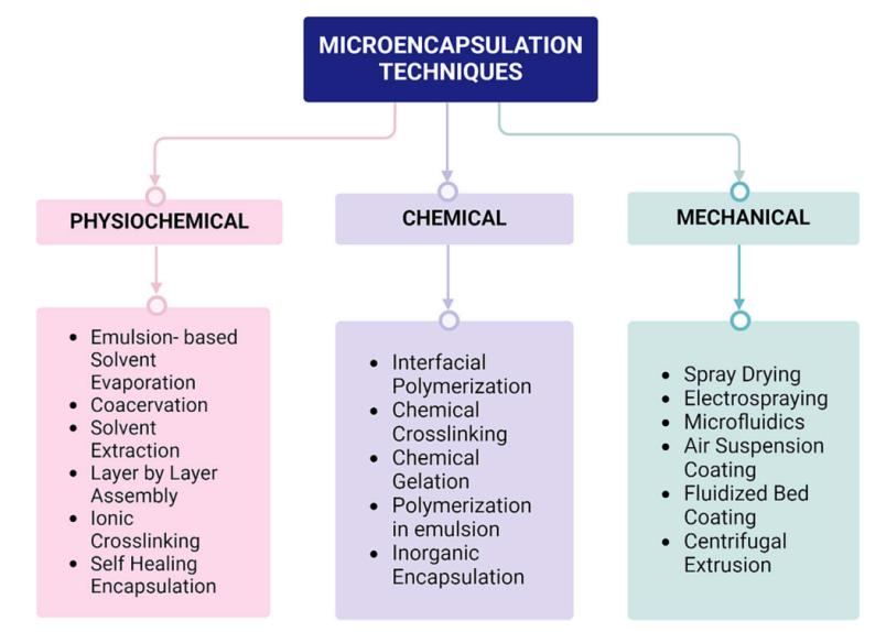 Fig.3 Microencapsulation techniques.