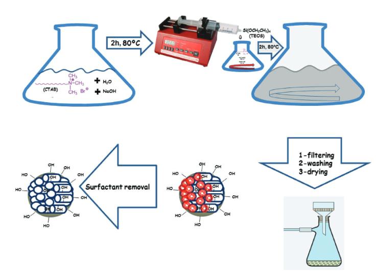 Fig.2 MSN synthesis process.
