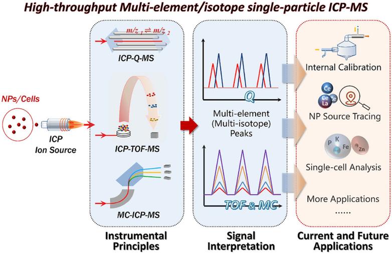 Fig.2 Single-particle inductively coupled plasma mass spectrometry (spICP-MS) technique.