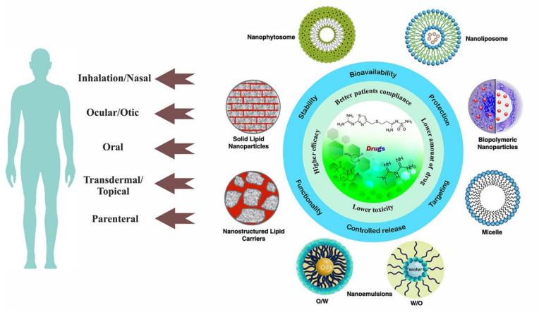 Fig.4 Colloidal drug delivery systems.