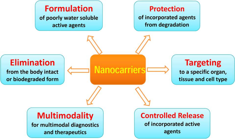 Fig.1 Benefits of nanocarrier formulations in medicine.