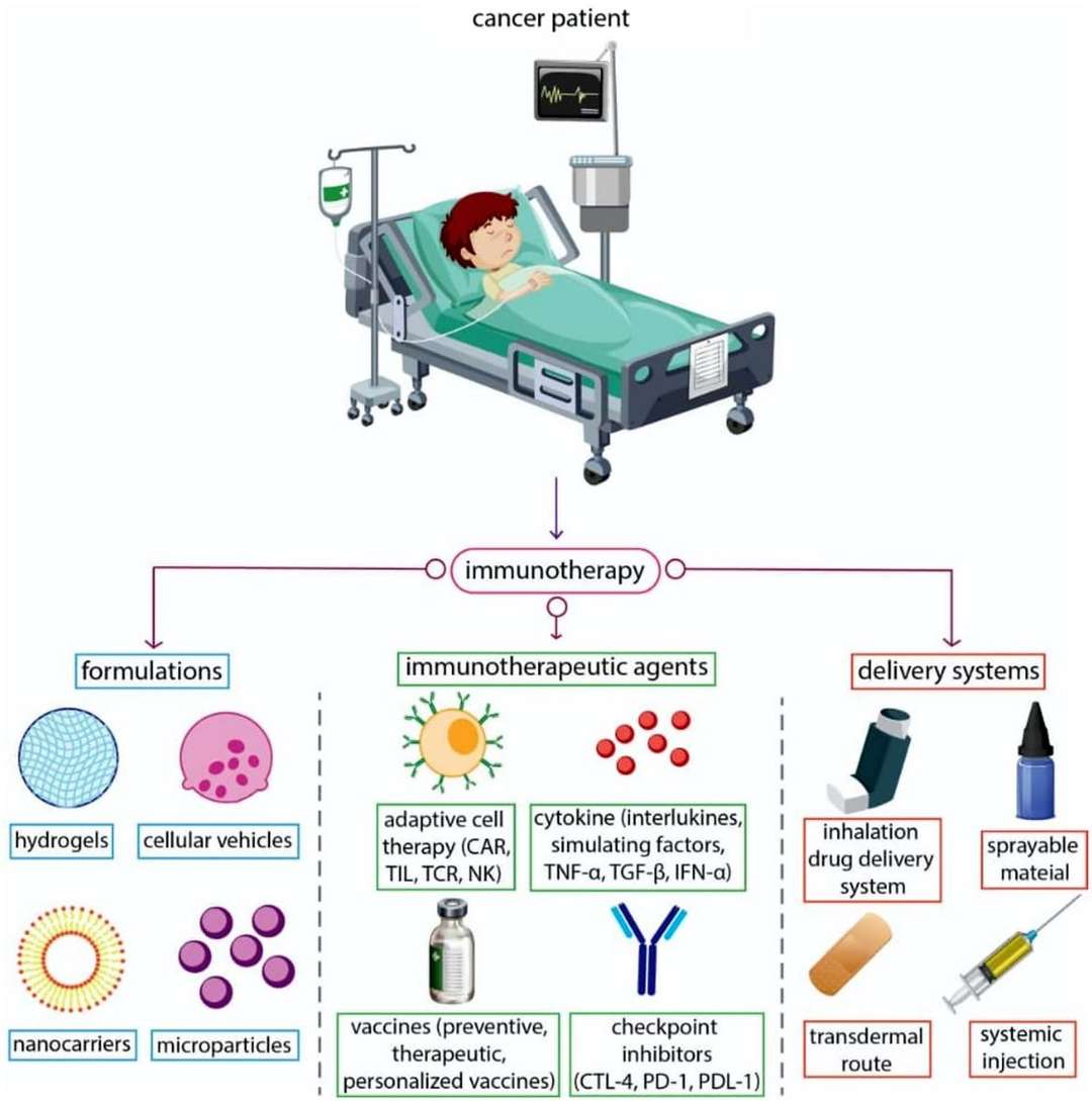 Fig.1 Nanoformulation in cancer immunotherapy.