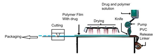 Fig.1 Solvent casting in commercial production.