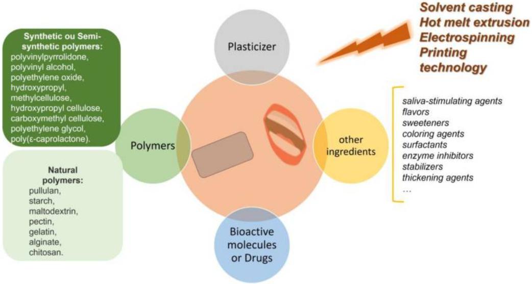 Fig.3 The general composition of oral films.