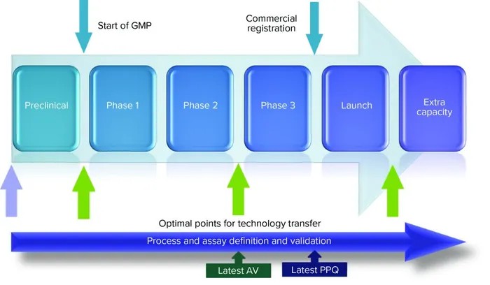 Fig. 1 Technology transfer possibilities within a product life cycle.