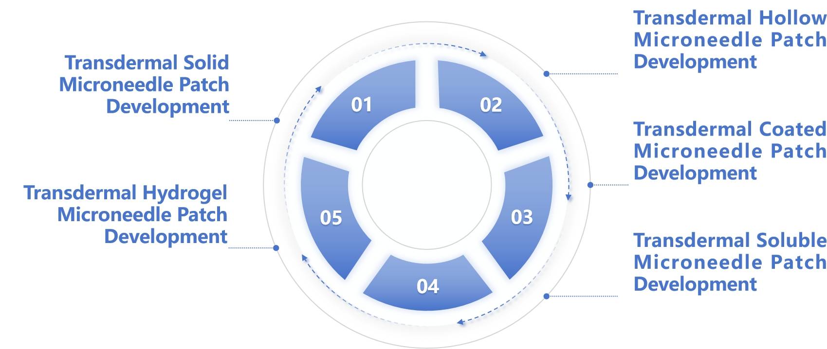 Fig.2 Our Transdermal Microneedle Patch Development.