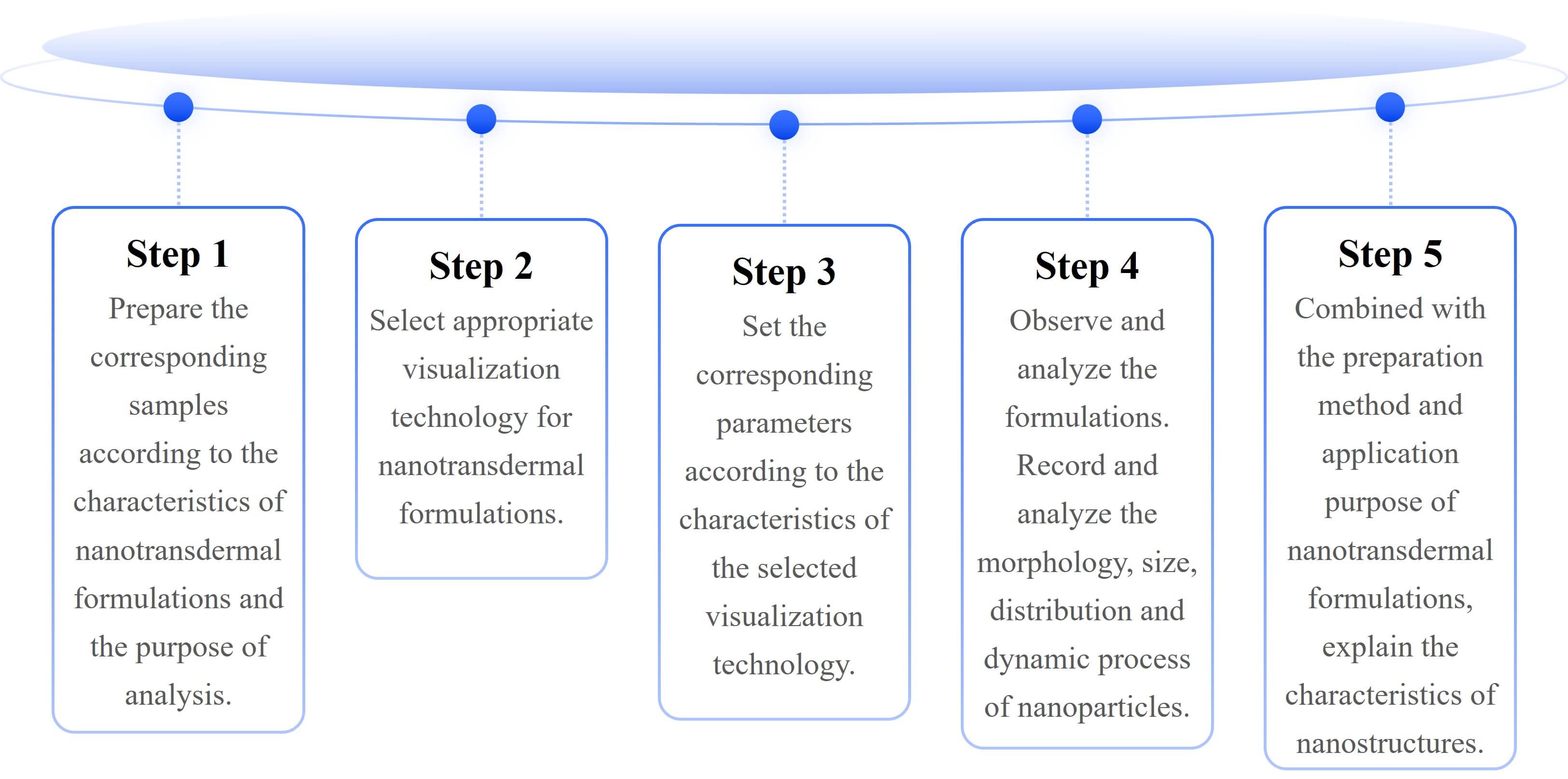 Fig.1 Workflow of nanostructure visualization analysis of nano transdermal formulations.